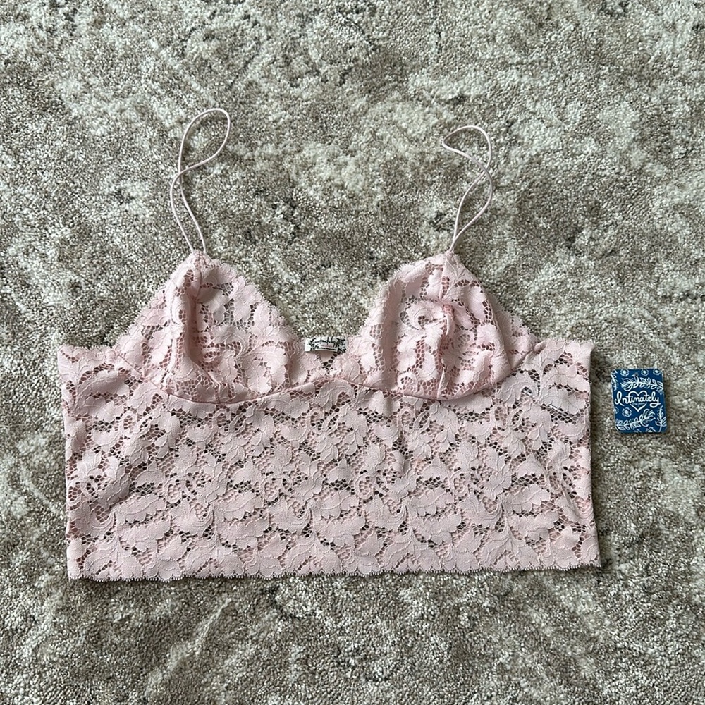 Free People Pink Lace Bralette